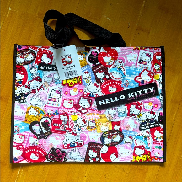 NWT Hello Kitty 50th Anniversary Tote Bag Official Sanrio Merch. NEW - Picture 1 of 2